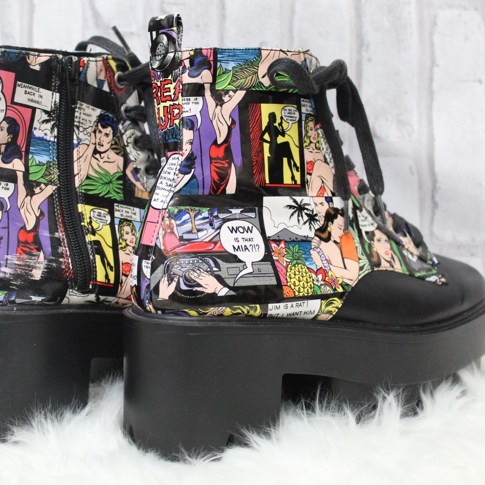 Brand New Cartoon Combat Platform Boot - Picture 2 of 8